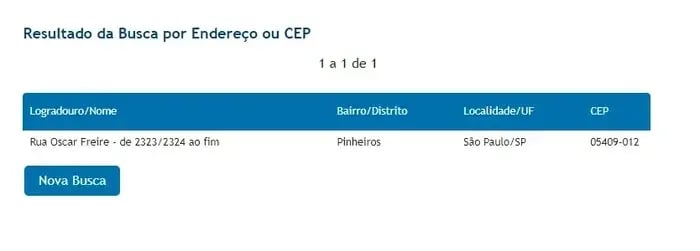 consultar CEP Correios