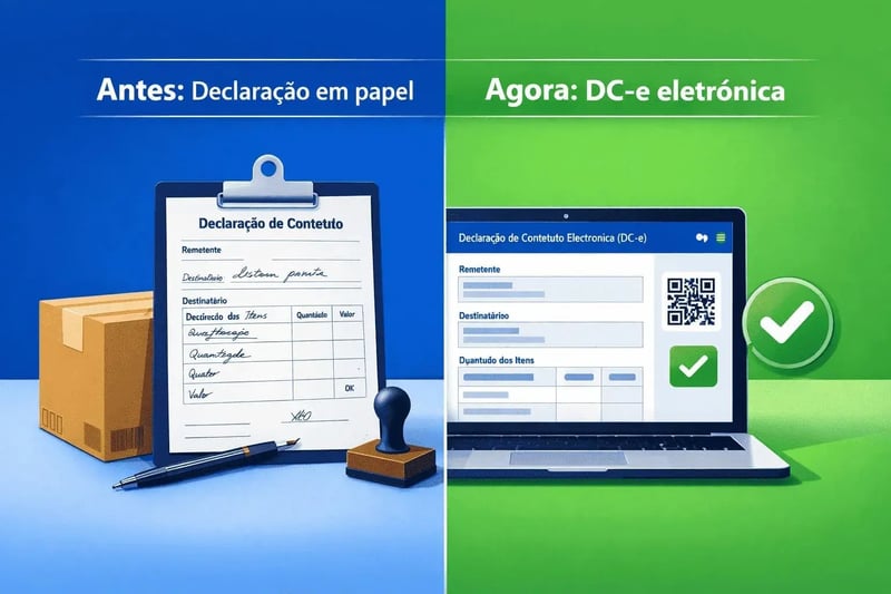 nova declaração de conteúdo eletrônica