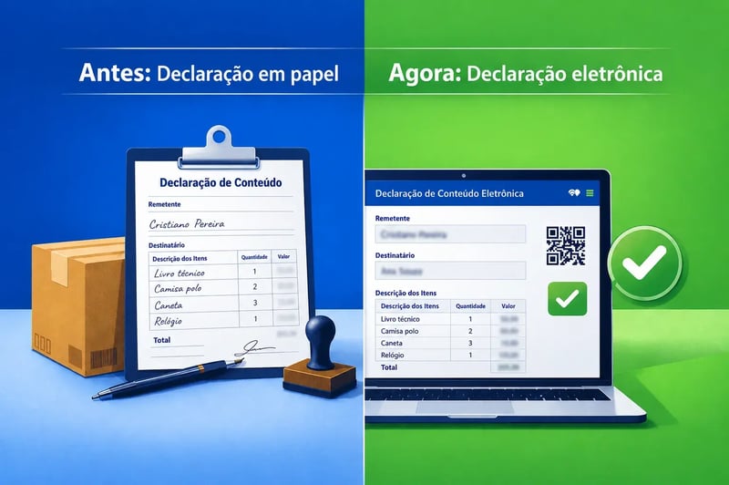 diferença DC-e e declaração em papel