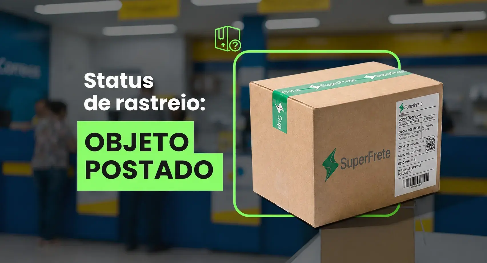 O que significa “objeto postado” no status do rastreamento?